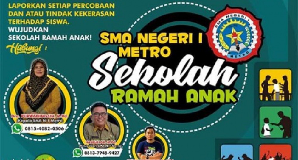 SMAN 1 Metro menjadi percontohan Sekolah Ramah Anak