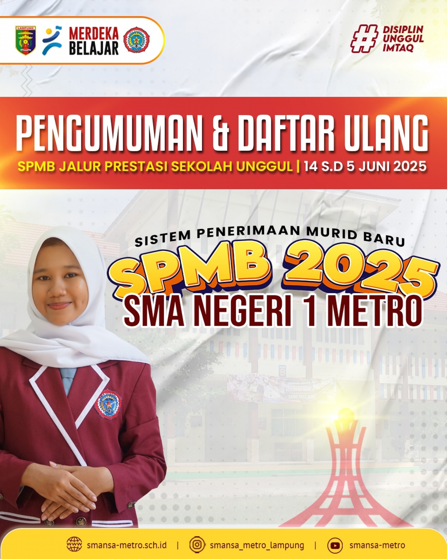 Pengumuman Daftar Ulang SPMB Jalur Prestasi Sekolah Unggul